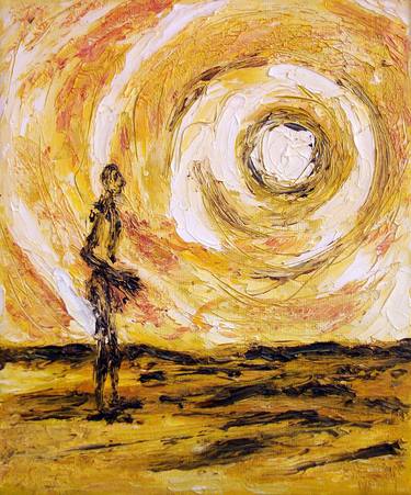 The man and the sun - Hard sun, the human condition (Landscape Expressionism Series) thumb
