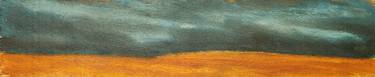ROMAN COUNTRYSIDE LANDSCAPE: ROMAN CAMPAGNA SUNSET, STORM ON THE HORIZON #028 - Italian and roman countryside landscapes, oil on wood series thumb