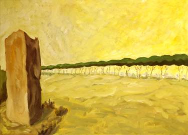 Ruin appian way, italy landscape - Yellow Paintings series, 2001 thumb