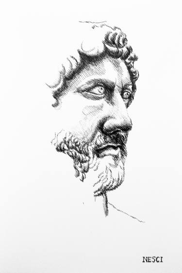 Original Figurative Portrait Drawings by Alessandro Nesci