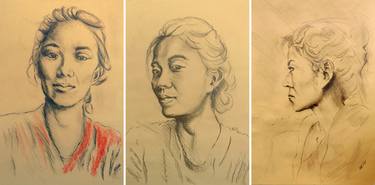 Original Figurative Portrait Drawings by Alessandro Nesci