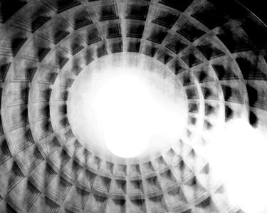 Stendhal's syndrome: Pantheon, Rome, Italy; photography, abstract, minimalsim, surrealism, black and white (Big) - Limited Edition of 100 thumb