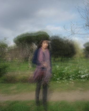 Photography Landscape with girl - Green landscape - The Roman landscape, Rome, Italy, photography - Limited Edition of 10 thumb