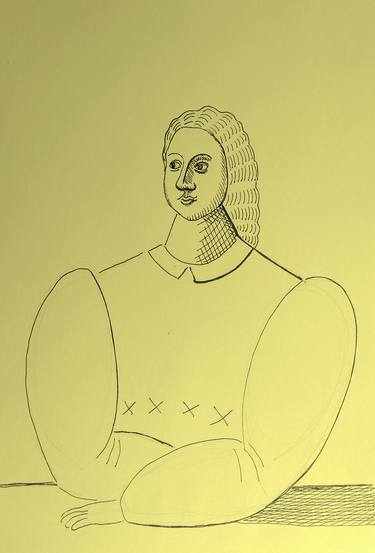 Girl portrait - Italian Renaissance - Renaissance in on paper Drawing thumb