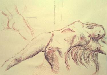 Original Expressionism Erotic Drawings by Alessandro Nesci