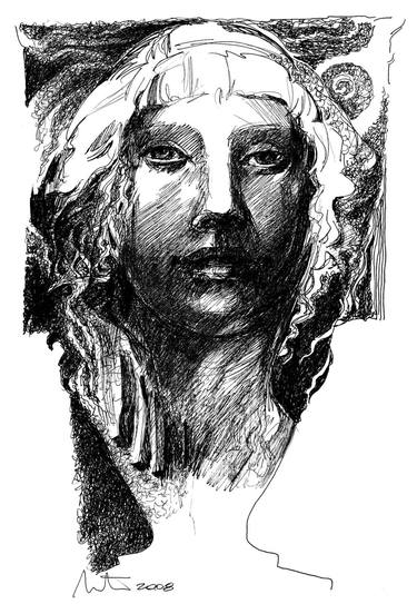 Print of Expressionism Classical mythology Drawings by ANGELO MASSIMO NOSTRO