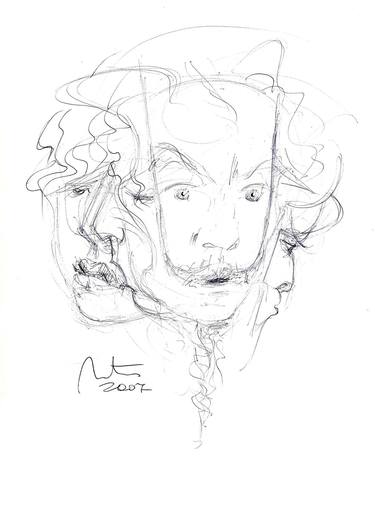 Original Portrait Drawings by ANGELO MASSIMO NOSTRO