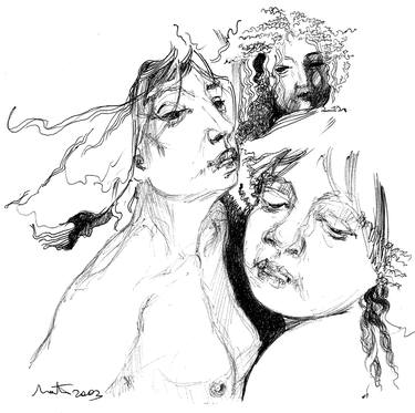 Print of Expressionism People Drawings by ANGELO MASSIMO NOSTRO