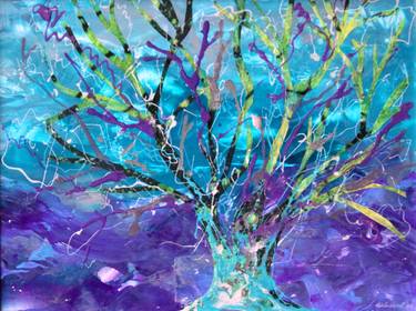 Original Abstract Tree Collage by Natalie Wetzel