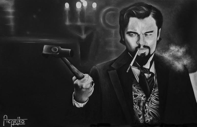 Django Unchained Leonardo Dicaprio Painting By Andres Carbo Saatchi Art
