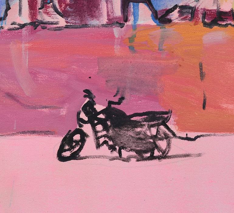 Original Figurative Architecture Painting by Agnes Lörincz