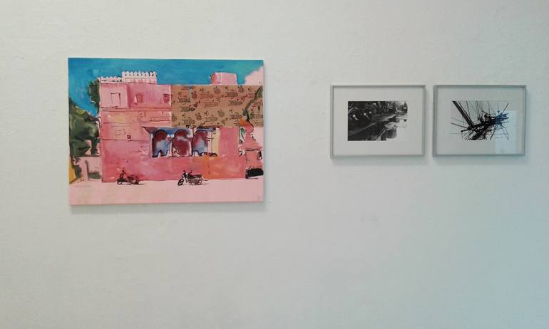 Original Figurative Architecture Painting by Agnes Lörincz