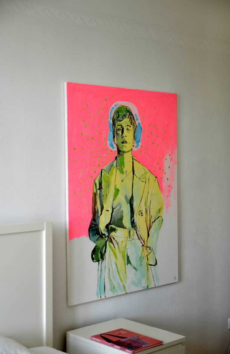 Original Figurative People Painting by Agnes Lörincz