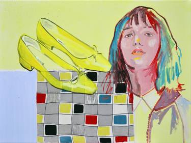 Original Figurative Fashion Paintings by Agnes Lörincz