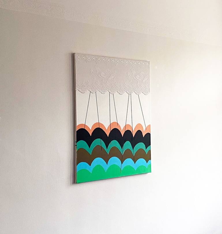 Original Modern Abstract Painting by Agnes Lörincz