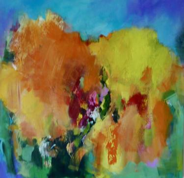 Original Abstract Expressionism Floral Paintings by Joy Moore