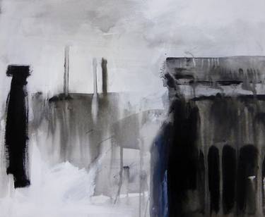 Original Black & White Architecture Painting by Joy Moore