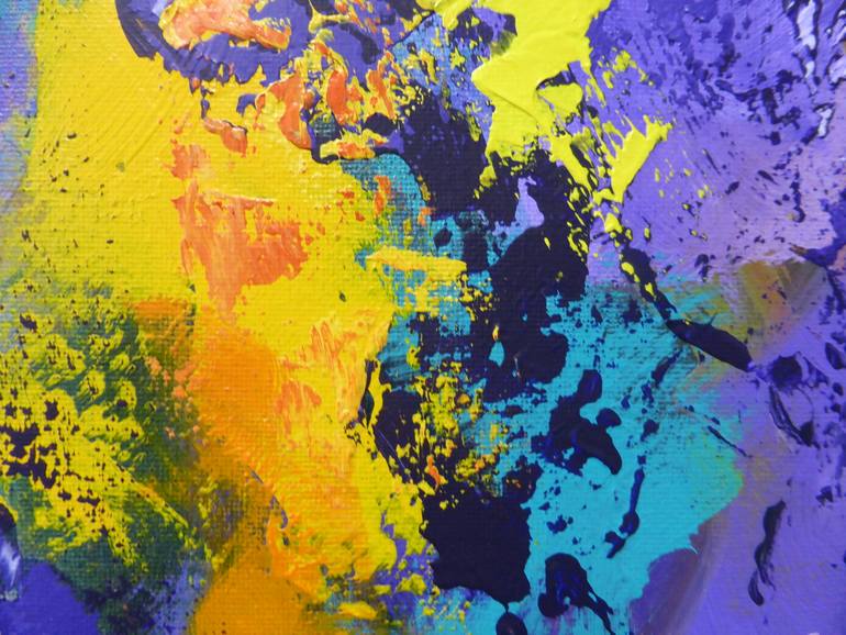 Original Abstract Floral Painting by Joy Moore