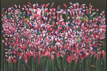 Original Fine Art Floral Drawings by Ken Falana