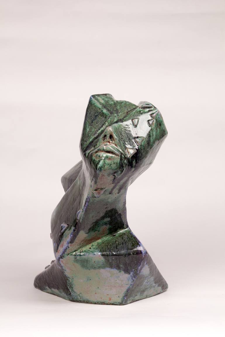 Original Surrealism Portrait Sculpture by Petek Karabulut