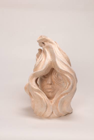 Original Surrealism Portrait Sculpture by Petek Karabulut