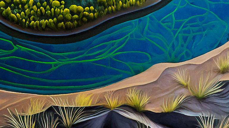Original Art Deco Landscape Digital by Derek Golding