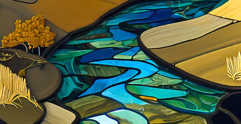 Original Art Deco Landscape Digital by Derek Golding