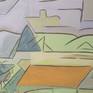 This work is inspired by the early cubist works of Pablo Picasso and Georges Braque. Cubist Study No.6, Iowa Landscape.