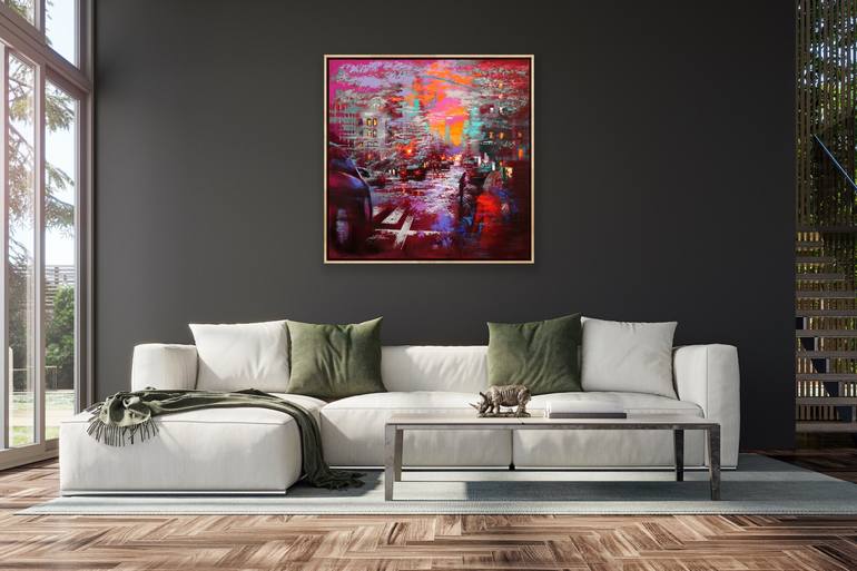 Original Contemporary Cities Painting by Chin H Shin