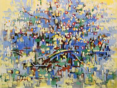 Original Fine Art Abstract Paintings by Chin H Shin