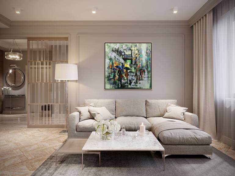 Original Contemporary Cities Painting by Chin H Shin
