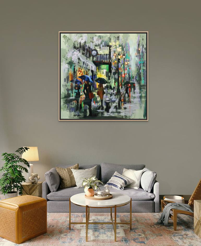 Original Contemporary Cities Painting by Chin H Shin