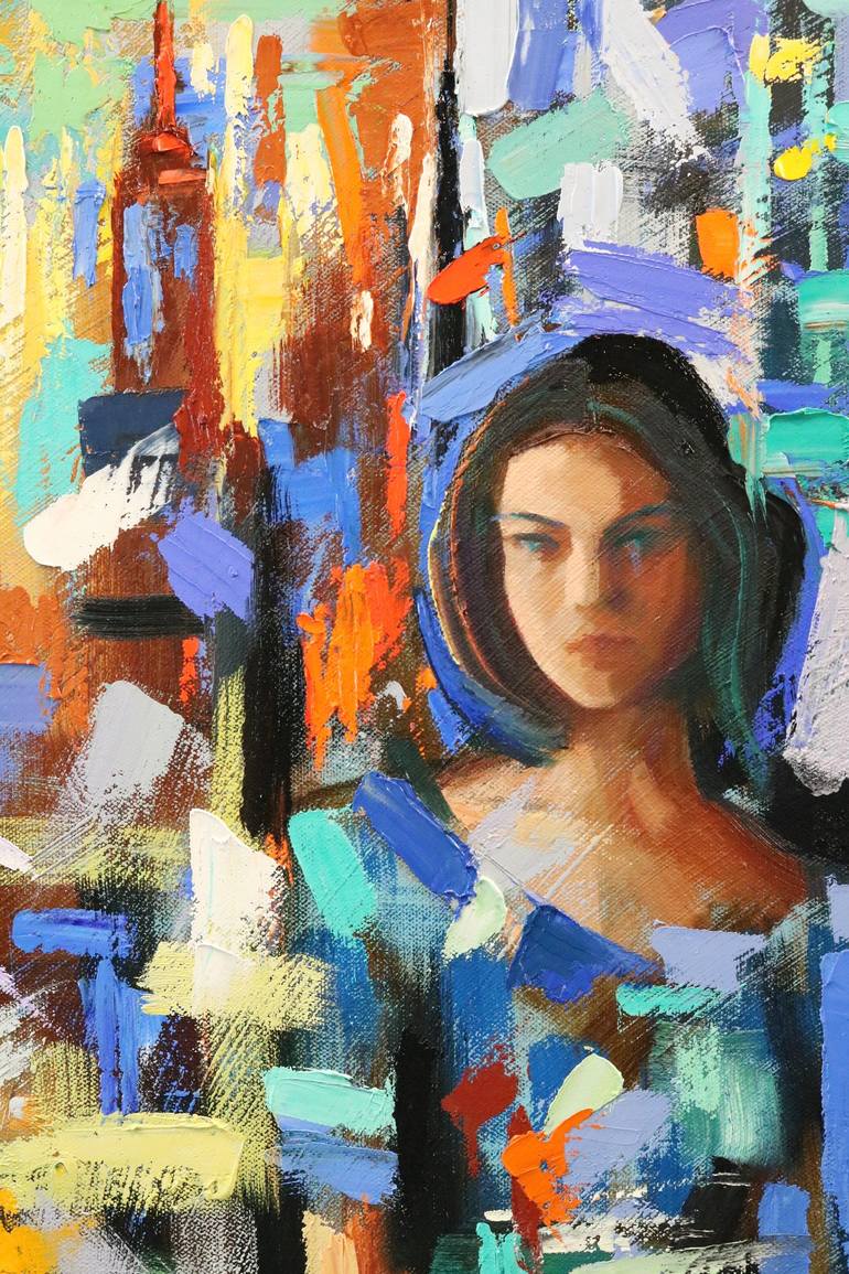Original Contemporary Portrait Painting by Chin h Shin