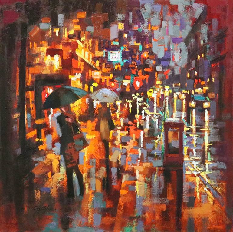 rain oil paintings