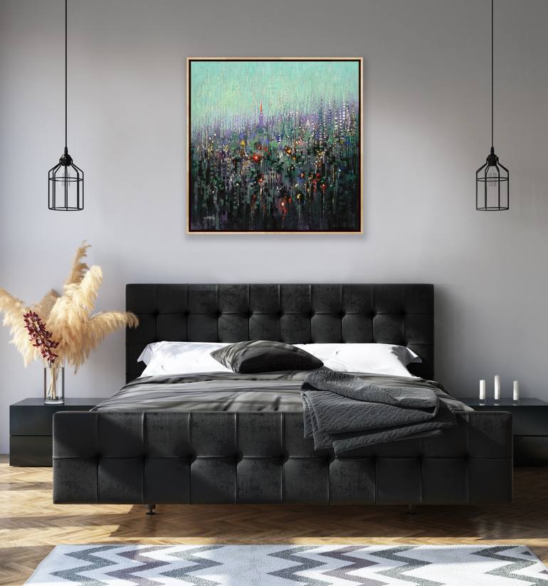 Original Contemporary Cities Painting by Chin H Shin