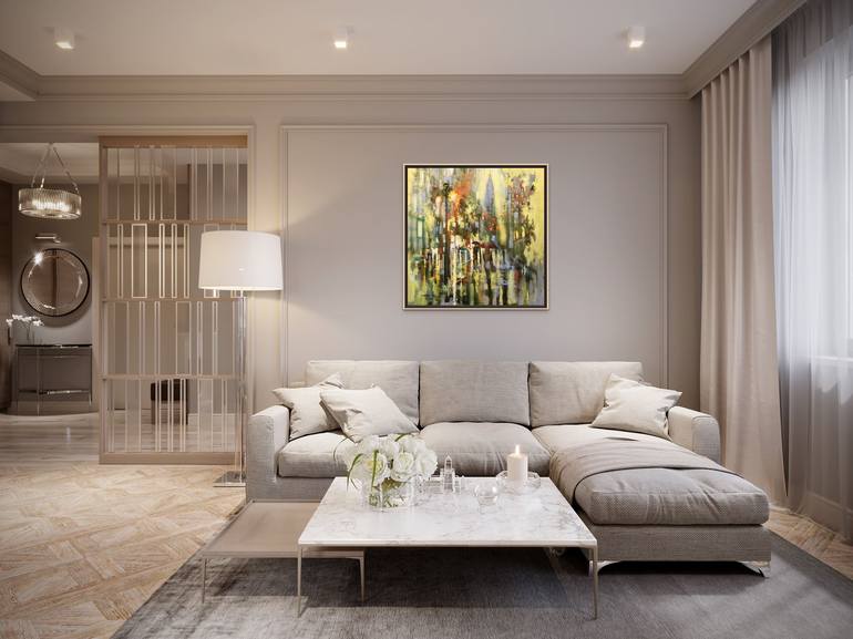Original Contemporary Cities Painting by Chin H Shin