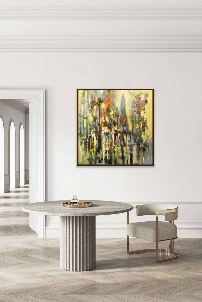 Original Contemporary Cities Painting by Chin H Shin