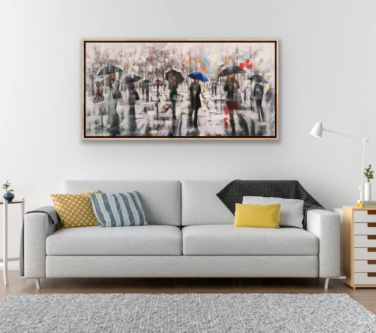 Original Contemporary Cities Painting by Chin h Shin