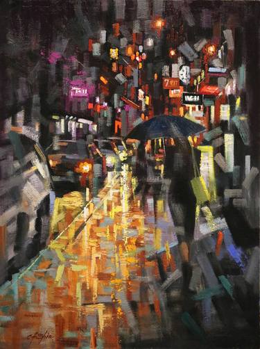 Original Contemporary Cities Paintings by Chin h Shin