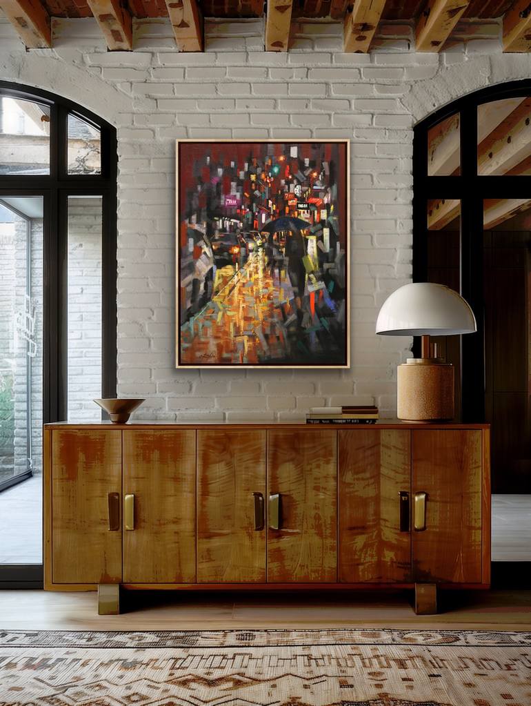 Original Contemporary Cities Painting by Chin H Shin