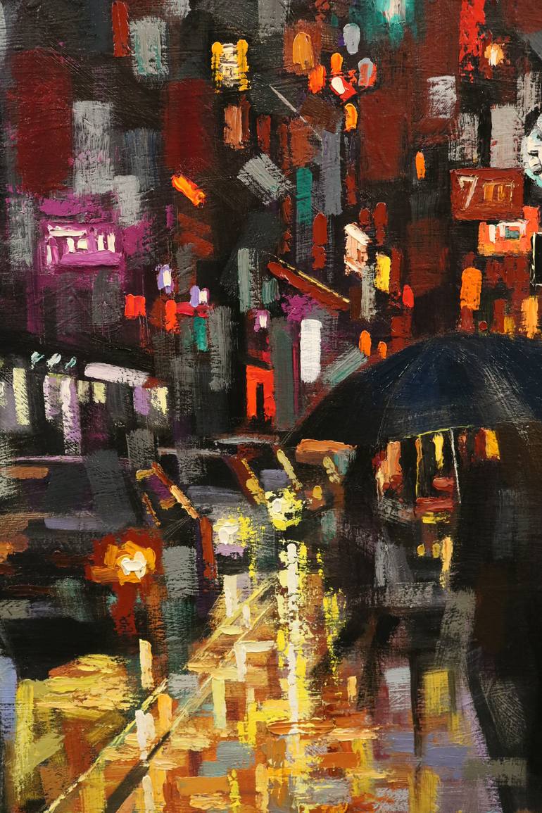 Original Contemporary Cities Painting by Chin H Shin