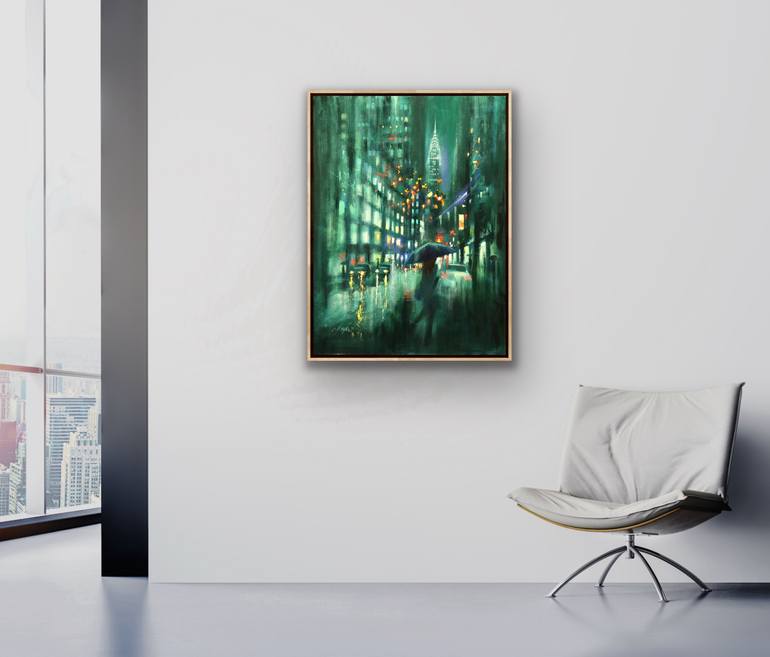 Original Contemporary Cities Painting by Chin H Shin