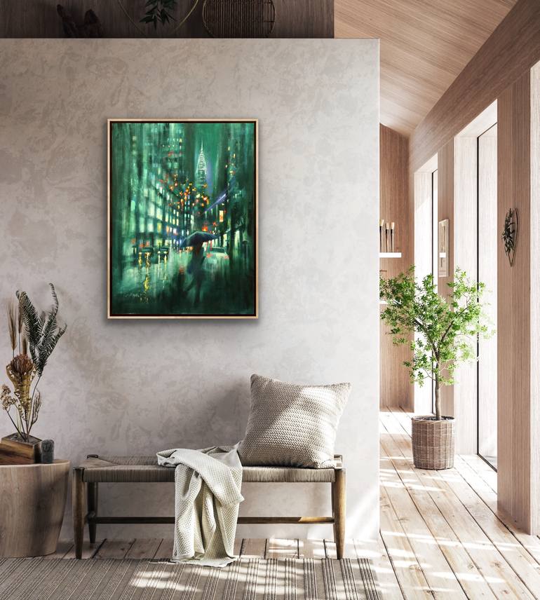 Original Contemporary Cities Painting by Chin H Shin