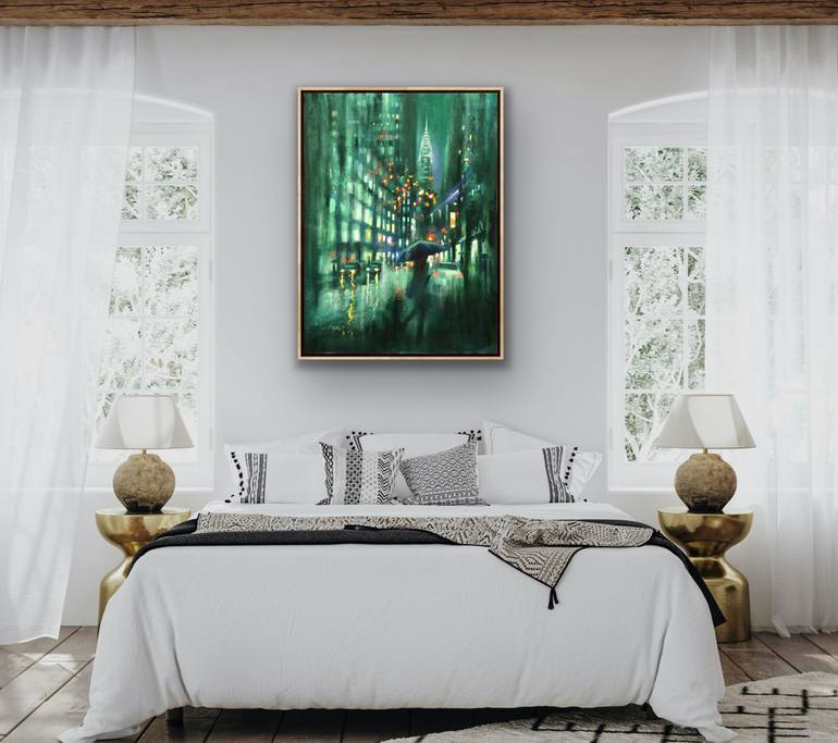 Original Contemporary Cities Painting by Chin H Shin