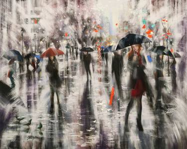 Original Contemporary Cities Paintings by Chin h Shin