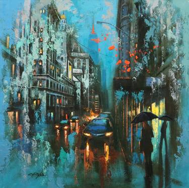 Original Classicism Cities Painting by Chin h Shin