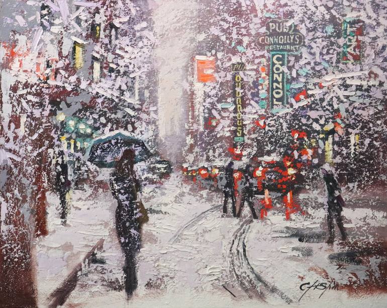 Original Contemporary Cities Paintings by Chin H Shin