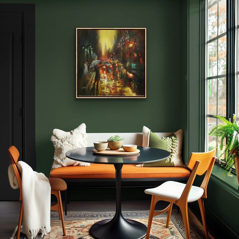 Original Contemporary Cities Painting by Chin H Shin