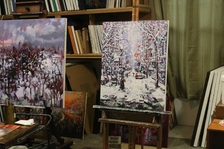 Original Contemporary Landscape Painting by Chin H Shin