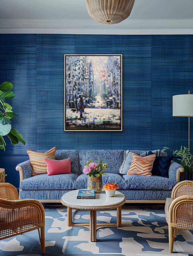 Original Contemporary Cities Painting by Chin H Shin
